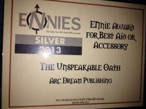 Unspeakable Oath Ennie Award 2013